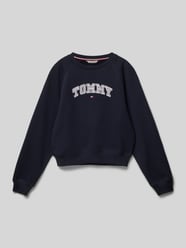 Sweatshirt mit Label-Stitching Modell 'VARSITY' von Tommy Hilfiger Teens Blau - 23