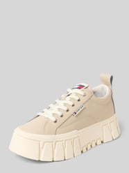 Low Top Sneaker aus Leder-Mix von Tommy Jeans Beige - 30