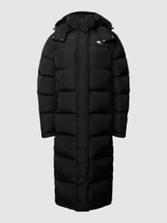 Lange jas met logostitching, model 'ALASKA' van Tommy Jeans Grijs / zwart - 36