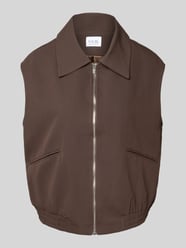 Gilet met platte kraag, model 'TOSCA' van VILLA SOPHIE - 4