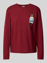 Pyjama-Oberteil mit Motiv-Print von Jake*s Casual Bordeaux - 22