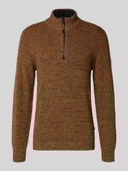 Slim fit schipperstrui met ritssluiting, model 'Mouline' van camel active - 6