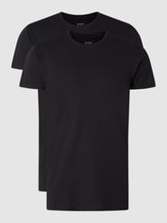 T-Shirt aus Baumwolle im 2er-Pack  von camano Schwarz - 16