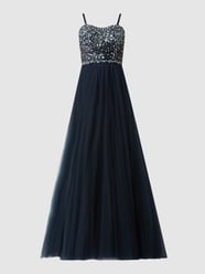 Corsagenkleid mit Zierperlen  von Luxuar Blau - 32