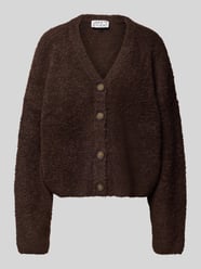 Gebreid jack in bouclélook met V-hals van JAKE*S STUDIO WOMAN - 35