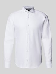 Slim Fit Business-Hemd mit Strukturmuster von JOOP! Weiß - 40