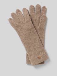 Kasjmier handschoenen met labelapplicatie van Fraas Beige - 22