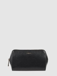 Kosmetiktasche aus Saffianoleder Modell 'Electra'  von Furla Grau / Schwarz - 11