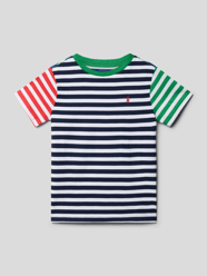 T-Shirt im Colour-Blocking-Design von Polo Ralph Lauren Kids Blau / Türkis - 33
