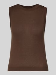 Top o kroju slim fit z mieszanki jedwabiu i lnu model 'DRIVA' od Weekend Max Mara - 36