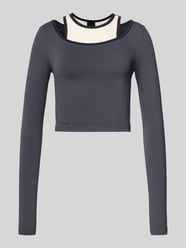 Kort shirt met lange mouwen in dubbele-laagjeslook, model 'SUTTON' van P.E Nation - 3