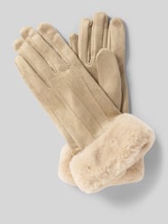 Handschoenen met imitatiebont van EEM Beige - 18