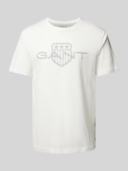 T-Shirt mit Label-Print von Gant Beige - 42