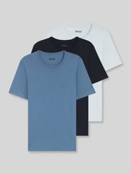 Slim fit T-shirts van puur katoen in set van 3 van BOSS - 19