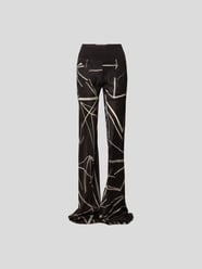 High Waist Hose mit Allover-Muster von Rick Owens Schwarz - 10