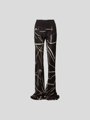 High Waist Hose mit Allover-Muster von Rick Owens Schwarz - 1