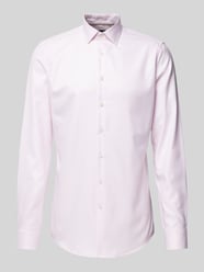 Slim fit zakelijk overhemd van Two Ply met extra lange mouwen van Jake*s Roze - 35