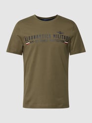 T-shirt met labelprint van Aeronautica Militare Groen - 16