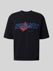 relaxed fit T-shirt van puur katoen met geribde bies van Dsquared2 Ready to Wear - 20