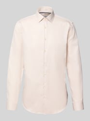 Slim Fit Business-Hemd mit Knopfleiste von Jake*s Beige - 17