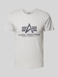 T-Shirt mit Label-Print von Alpha Industries Grau - 9