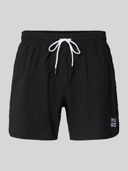 Badeshorts mit Label Patch Modell 'CHAFFLE SWIMTRUNK' von HUGO - 20