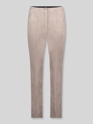 Broek van imitatieleer met logodetail van Betty Barclay Beige - 26