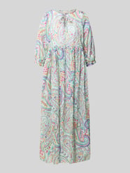 Midi-jurk van pure katoen met all-over paisleyprint van Milano Italy - 48
