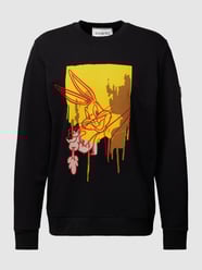 Sweatshirt mit Looney Tunes®-Stitching von Iceberg Schwarz - 1
