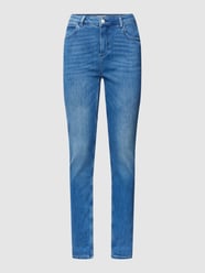 Mid waist jeans met knoop- en ritssluiting van comma Casual Identity Blauw / turquoise - 6