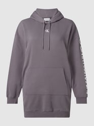 Sukienka z dzianiny dresowej PLUS SIZE z kapturem od Calvin Klein Jeans Plus Szary - 40