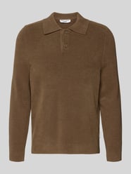 Regular fit gebreide pullover met polokraag van Marc O'Polo DENIM Beige - 35
