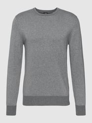 Strickpullover mit gerippten Abschlüssen von JOOP! Jeans Silber - 8
