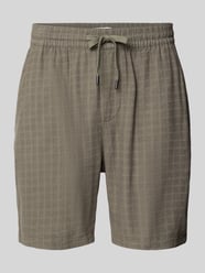 Szorty o kroju regular fit z mieszanki wiskozy i lnu model 'TEL LATHAM' od ONLY & SONS - 31