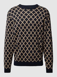 Strickpullover mit Allover-Muster Modell 'Aldo' von Redefined Rebel Blau - 6