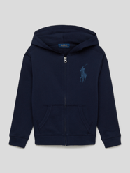 Bluza rozpinana z wyhaftowanym logo od Polo Ralph Lauren Kids Niebieski - 42