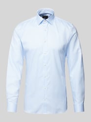 Super Slim Fit Business-Hemd mit Kentkragen von OLYMP No. Six Blau - 1