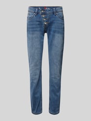 Slim Fit Jeans mit 5-Pocket-Design Modell 'Malibu' von Buena Vista Blau - 35