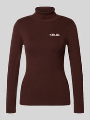 Slim Fit Rollkragenpullover mit Woll-Anteil von Karo Kauer - 8