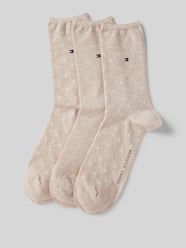 Socken mit Label-Print im 3er-Pack von Tommy Hilfiger Beige - 15