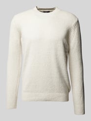 Strickpullover mit gerippten Abschlüssen Modell 'ZAC' von Cinque Beige - 29