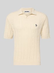 Slim Fit Strick-Poloshirt mit Label-Stitching von REVIEW - 16