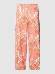 Stoffen broek met all-over motief, model 'SALLY' van Raffaello Rossi Wit - 29