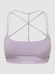 Crop Top mit gekreuztem Rücken von Review Lila - 43