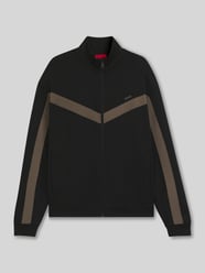 Bluza rozpinana w kroju relaxed fit z taśmą w jodełkę Model 'DARTI' od HUGO - 4