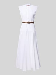 Taliowana sukienka casualowa z czystej bawełny model 'GESTO' od Max Mara Studio - 31