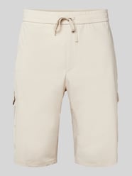 Regular Fit Cargoshorts mit elastischem Bund Modell 'Urbanex' von BOSS Green Beige - 16