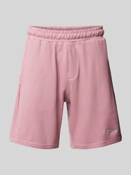 Relaxed fit korte broek in riblook, model 'SIGNAR' van PEGADOR Fuchsia - 1