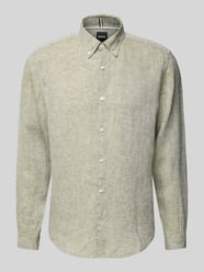 Regular Fit Leinenhemd mit Button-Down-Kragen von BOSS - 27