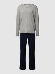 Pyjama met labelprint, model 'MIX N MATCH' van Marc O'Polo Grijs - 11